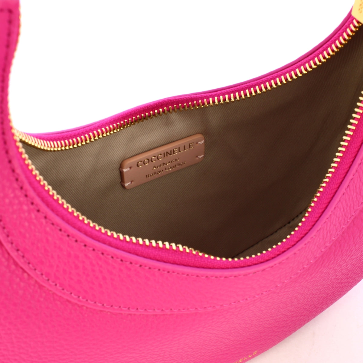 Coccinelle Whisper New Fuchsia Hobo Bag PIP530101 - Stylish Women's Crossbody Purse for Work, Travel & Everyday Use