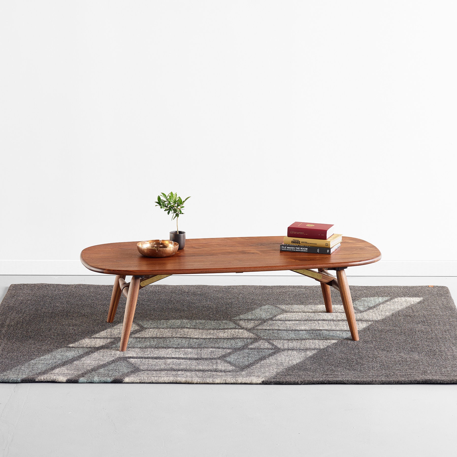 Modern Rectangular Nomad Coffee Table - Minimalist Wooden Living Room Furniture for Small Spaces - Perfect for Apartments, Dorms, and Cozy Home Decor