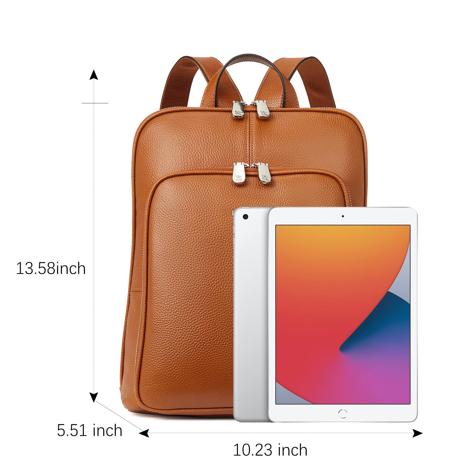 BOSTANTEN Genuine Leather Backpack Purse for Women - Stylish Laptop Backpack, College School Bag, Travel Carry On - Perfect for Work, Commuting & Daily Use