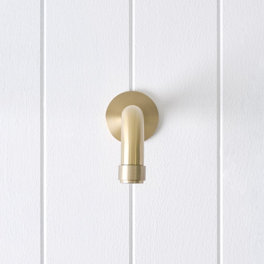 Premium Brushed Nickel Short Wall Spout Faucet - Modern & Durable Bathroom Sink Faucet for Small Spaces, Perfect for Powder Rooms, Laundry Rooms & RVs