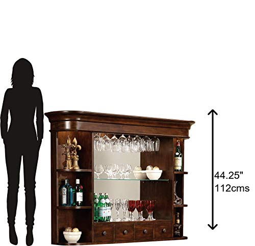 Howard Miller Wood Liquor Cabinet with LED Display - Home Bar Storage for Living Room & Decor