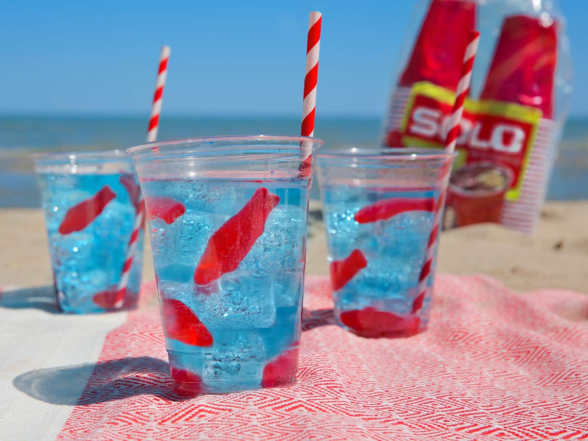 SOLO Clear Recycled Plastic Party Cups 18 Oz (184 Count) - Eco-Friendly Disposable Cups for Parties, Events & Gatherings