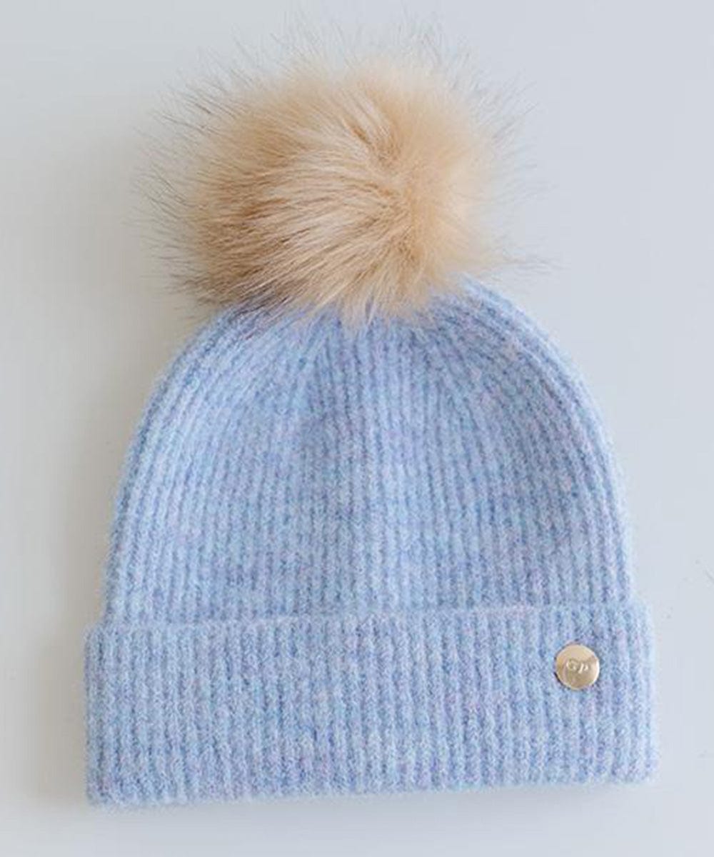Milo Kids Pom Beanie - Soft Winter Hat for Boys & Girls - Warm Knit Beanie with Faux Fur Pom Pom - Perfect for Snow Play, Outdoor Activities & Cold Weather Fashion