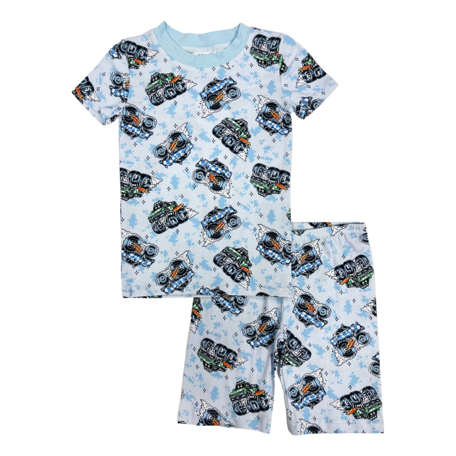 Monster Truck Short Sleeve T-Shirt Set for Kids - Cool Graphic Tees for Boys & Girls - Perfect for Playdates, Birthday Parties & Everyday Wear