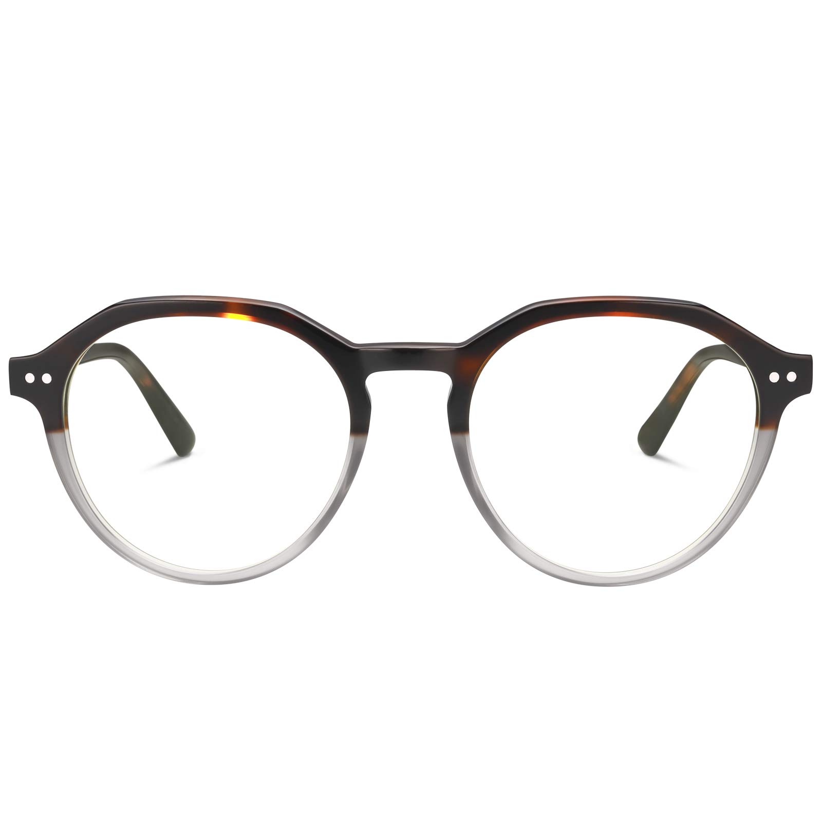 Blue Light Blocking Glasses for Women - Retro Round Computer Gaming Glasses - Anti Eyestrain & UV Protection - Reduce Eye Fatigue for Work, Gaming & Screen Time