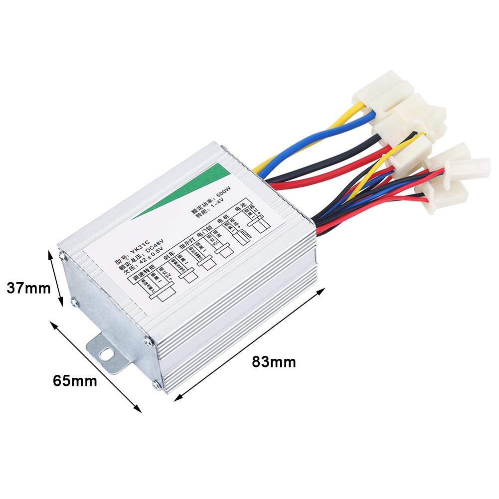 48V 500W Electric Bike Motor Controller - Brushed Speed Controller for E-Bike, Scooter & E-Tricycle | Perfect for Commuting, Leisure Riding & Cargo Transport