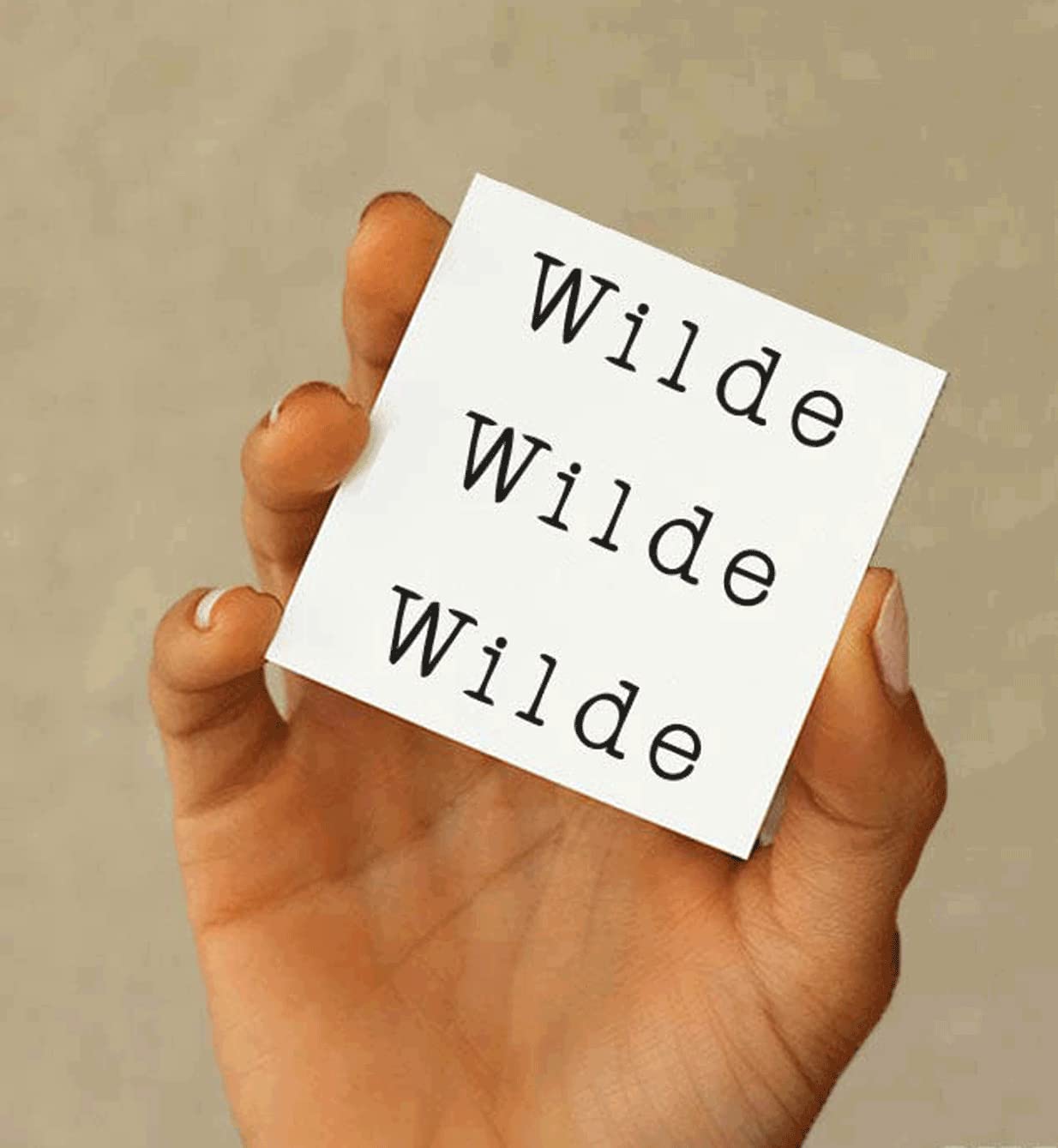 Simply Inked Wilde Temporary Tattoo - Waterproof Fake Tattoo Sticker for Women, Men, Girls & Boys - 2x2 Inch Black Design - Perfect for Parties, Halloween, Cosplay & Fashion Statements