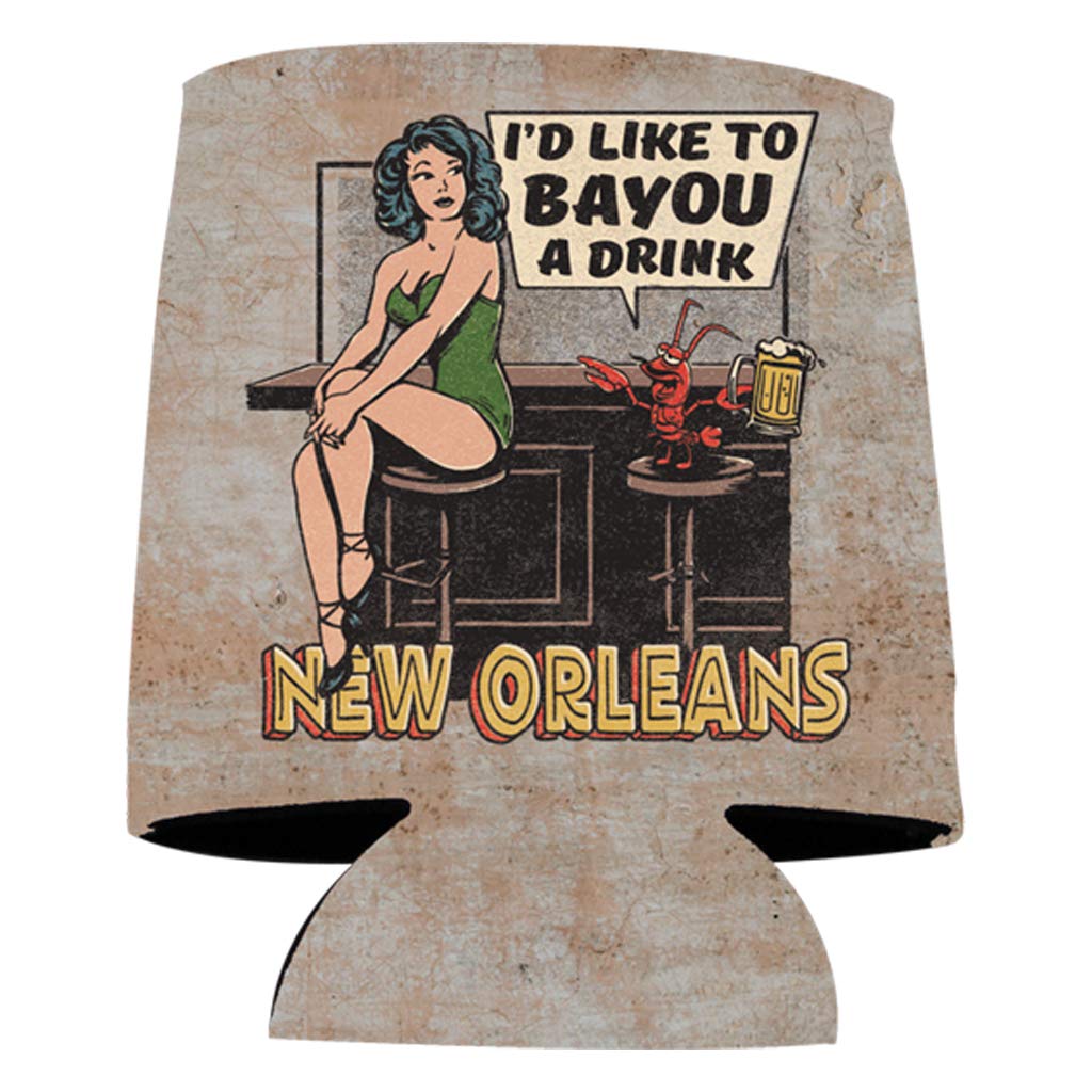 Custom Bachelor Can Coolers - New Orleans Bachelor Party Beer Koozies - 