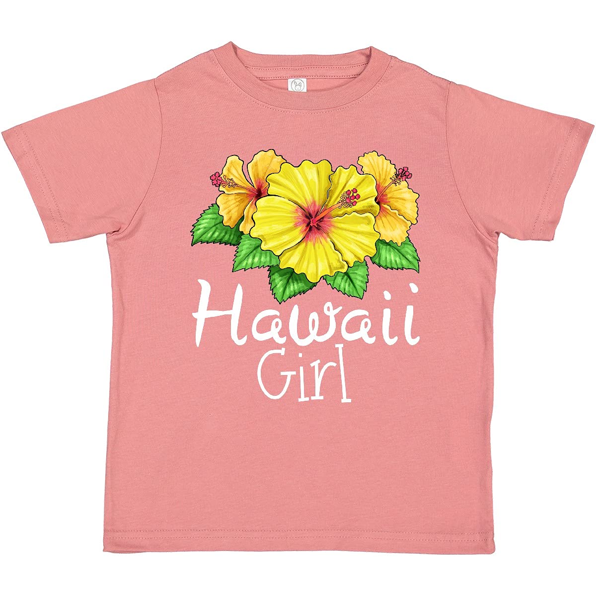 Inktastic Hawaii Girl Hibiscus Flowers Toddler T-Shirt - Cute Floral Summer Outfit for Baby Girls, Beach Vacation & Family Photos