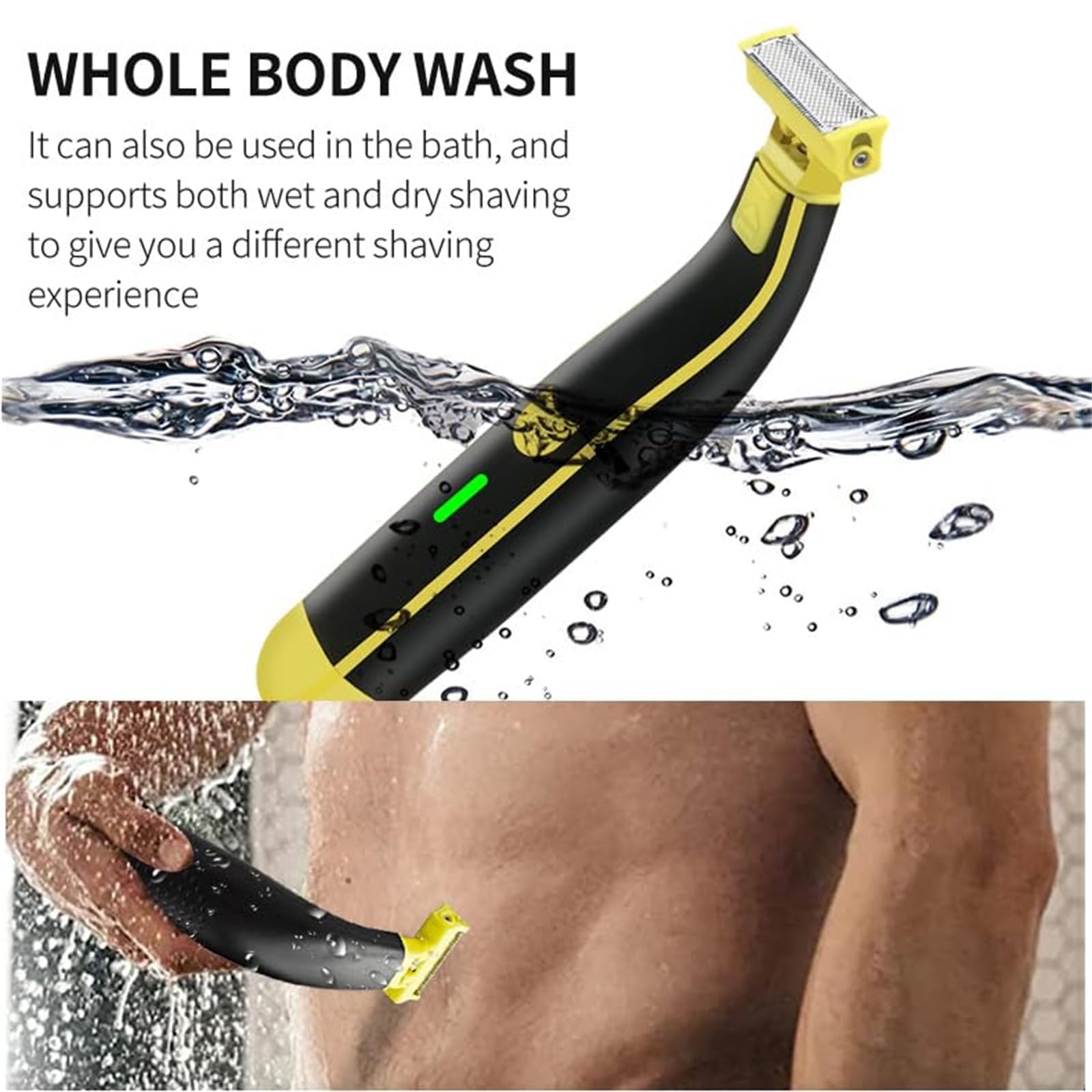 Premium Wet & Dry Electric Shaver for Men - Rechargeable Waterproof Razor with Fast Motor & Non-Slip Grip - Includes Electric Shaver Cleaner - Perfect for Travel, Gym & Daily Shaving - Model #12