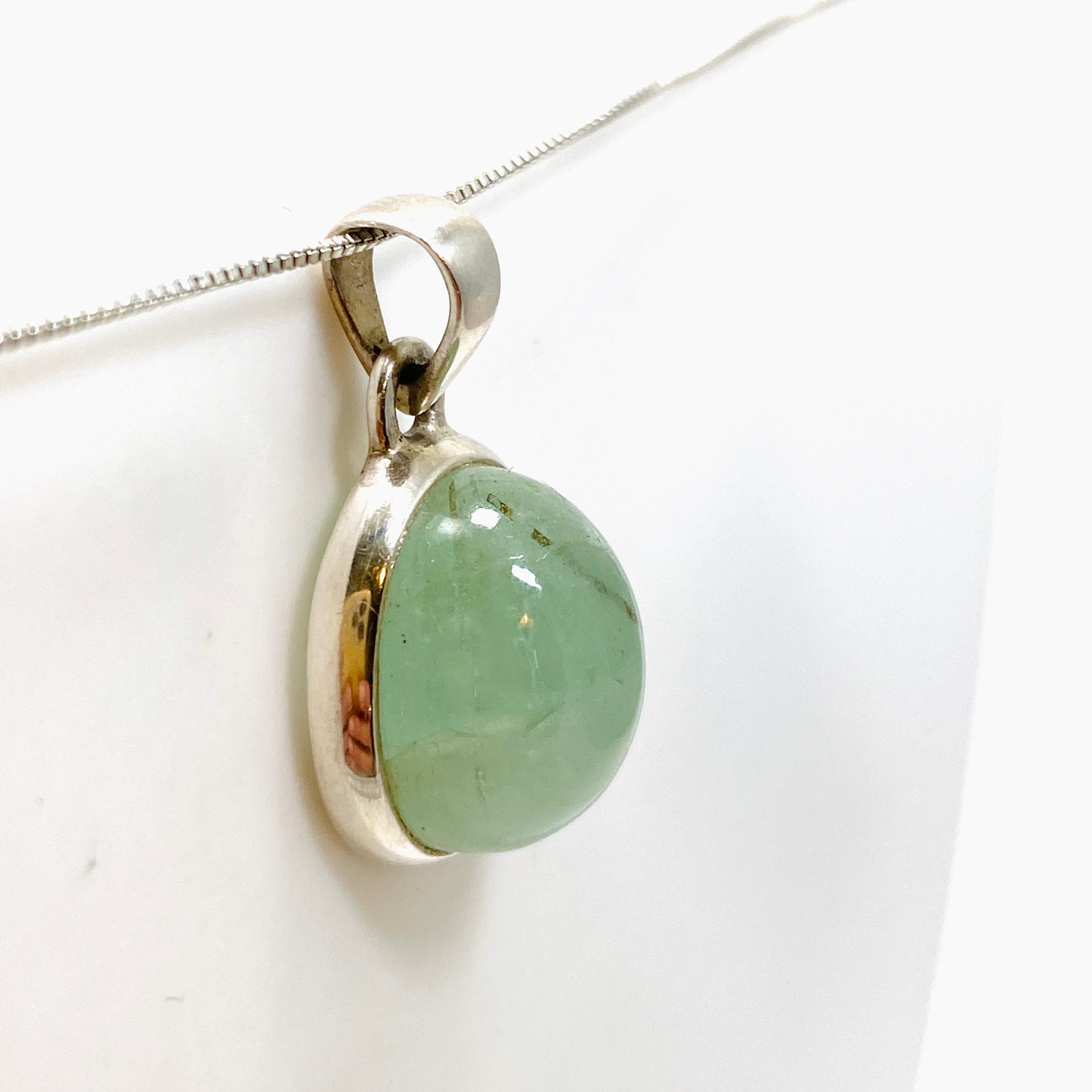 Natural Emerald with Rutile Oval Cabochon Pendant - 925 Sterling Silver Jewelry for Women - Perfect for Birthday Gifts, Anniversary & Special Occasions