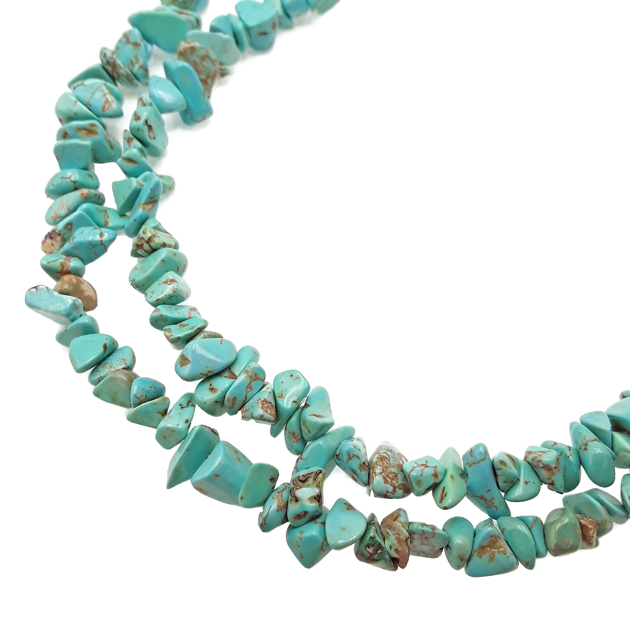 7-10mm Light Blue Green Turquoise Irregular Nugget Beads - 34 Strands for Jewelry Making, DIY Crafts & Boho Accessories