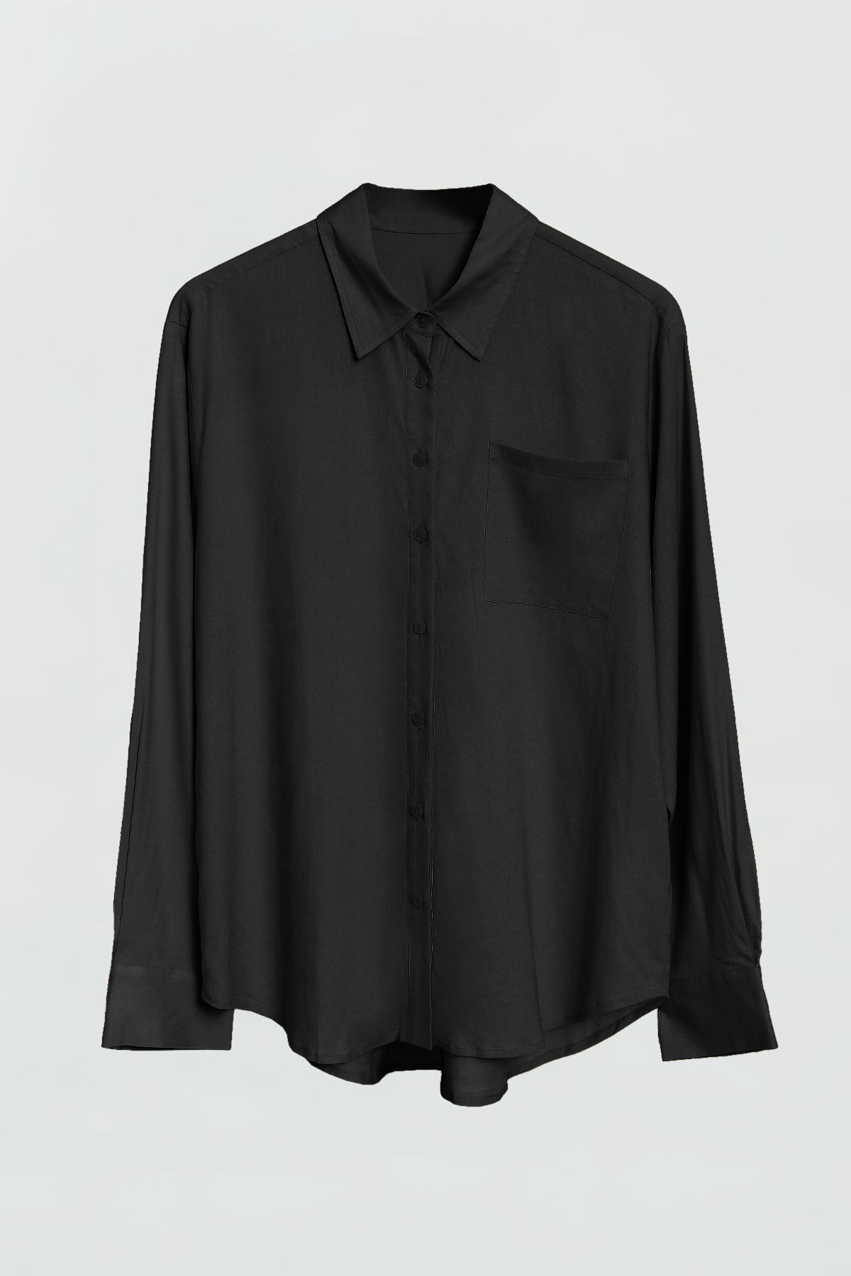 Arden Linen Button Down Top for Women - Classic Black Shirt for Casual & Office Wear | Breathable Summer Blouse for Work & Weekend Outfits