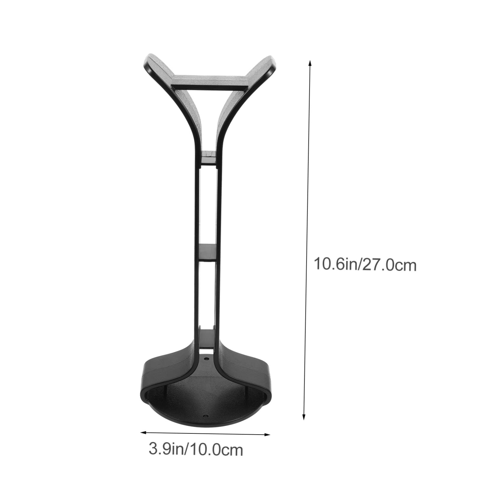 Portable Headphone Stand - Durable Desk Headset Holder with Non-Slip Base, Easy to Carry & Space Saving - Perfect for Office, Gaming Setup & Travel Accessories (Black)
