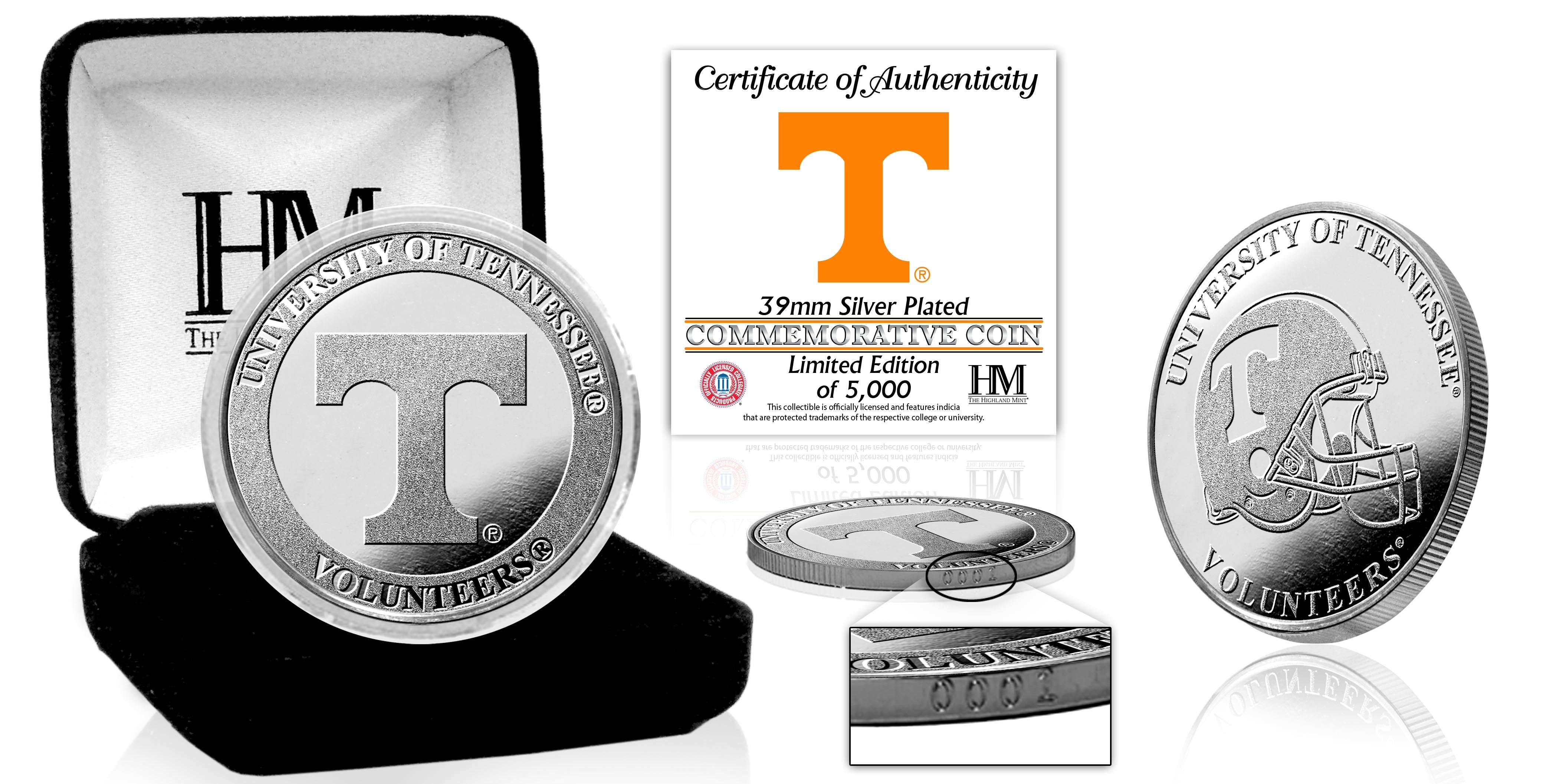 University of Tennessee Volunteers Silver Mint Coin - Collectible Memorabilia for Fans & Alumni - Perfect for Gifts, Display, and UT Vols Collections