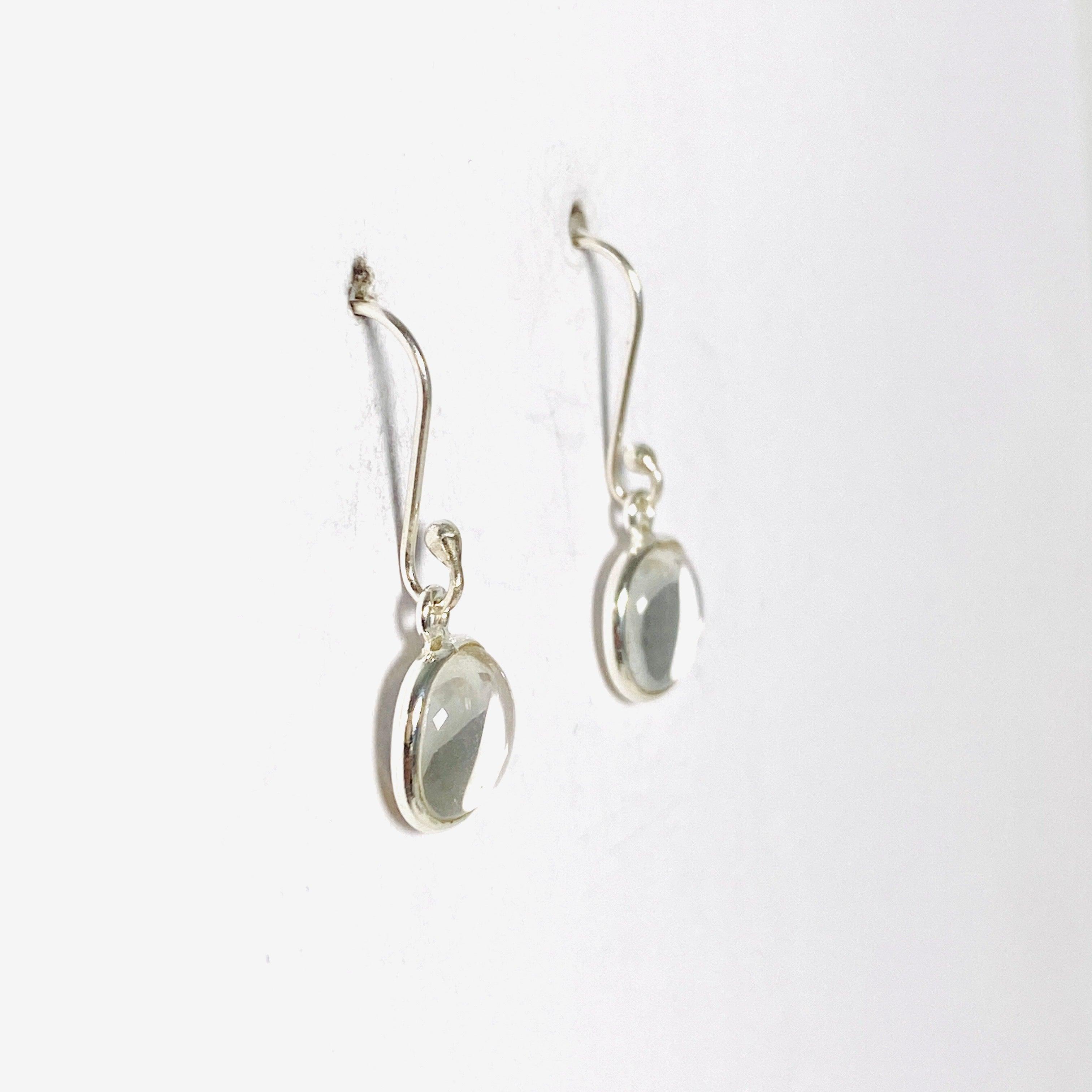 Natural Clear Quartz Round Stud Earrings for Women - Hypoallergenic Crystal Jewelry Gift for Everyday Wear & Special Occasions