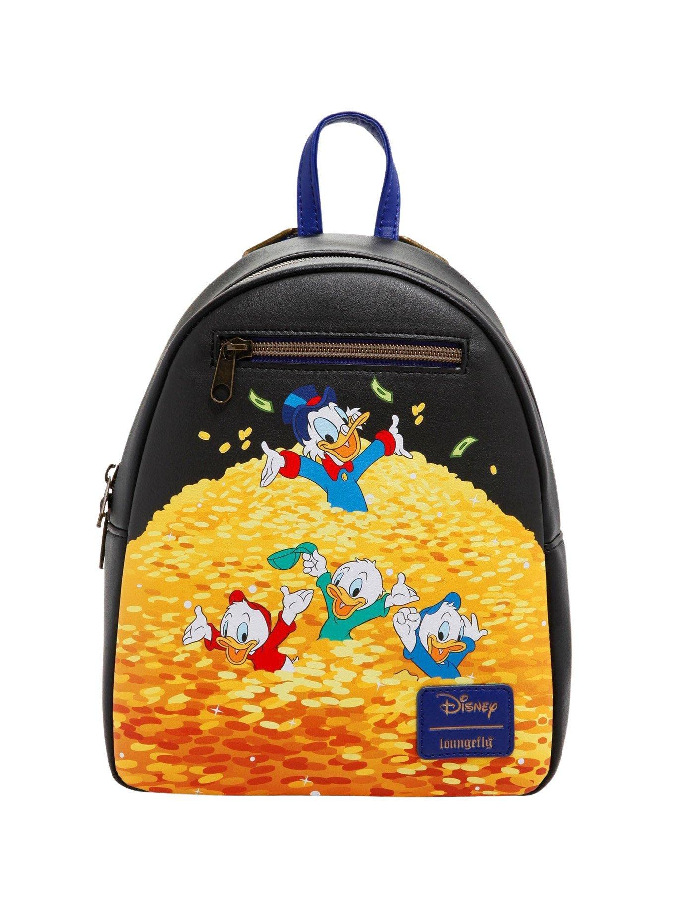 Disney DuckTales Money Bin Mini Backpack - Official Loungefly Collectible Crossbody Bag for Cosplay, Theme Parks & Everyday Use