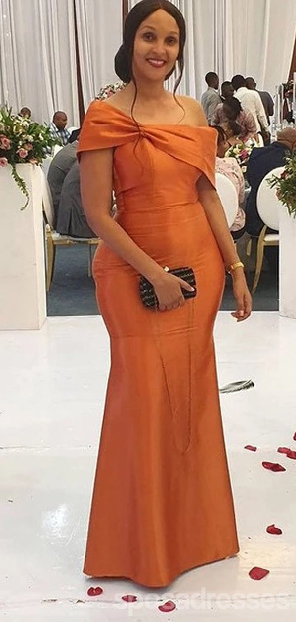 Newest Orange Mermaid Bridesmaid Dresses - Elegant Long Formal Gowns for Weddings & Special Occasions | Style WG1631