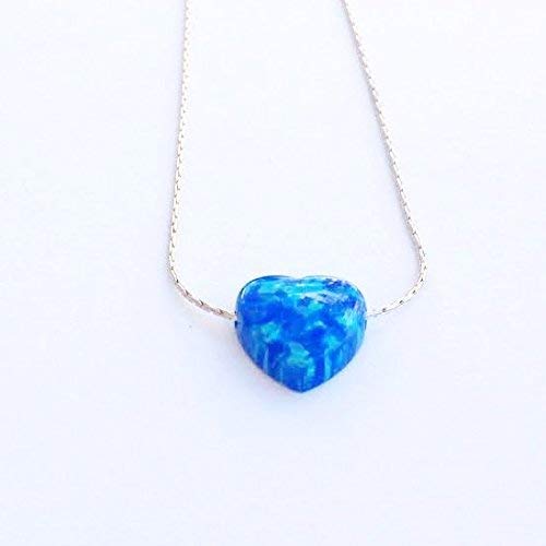 Custom Heart Opal Necklace - Gold Filled Pink Charm Jewelry for Gifts & Romance