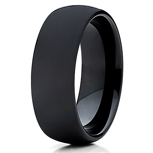 Black Tungsten Wedding Ring for Men & Women - Durable Tungsten Carbide Band, Anniversary & Engagement Ring - Perfect for Everyday Wear, Special Occasions & Gifts