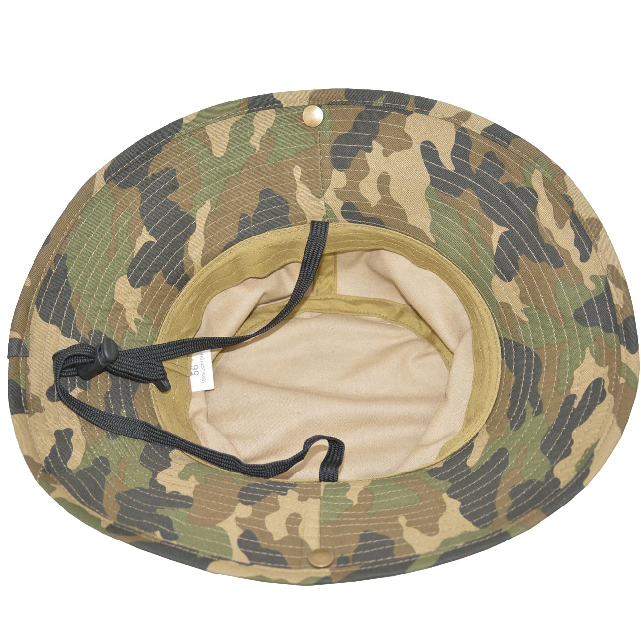 Boys Camo Sun Hat with Wide Brim - UPF 50+ Sun Protection Bucket Hat for Outdoor Activities, Hiking, Fishing & Safari - Kids Adjustable Boonie Hat for Beach, Jungle & Summer Adventures