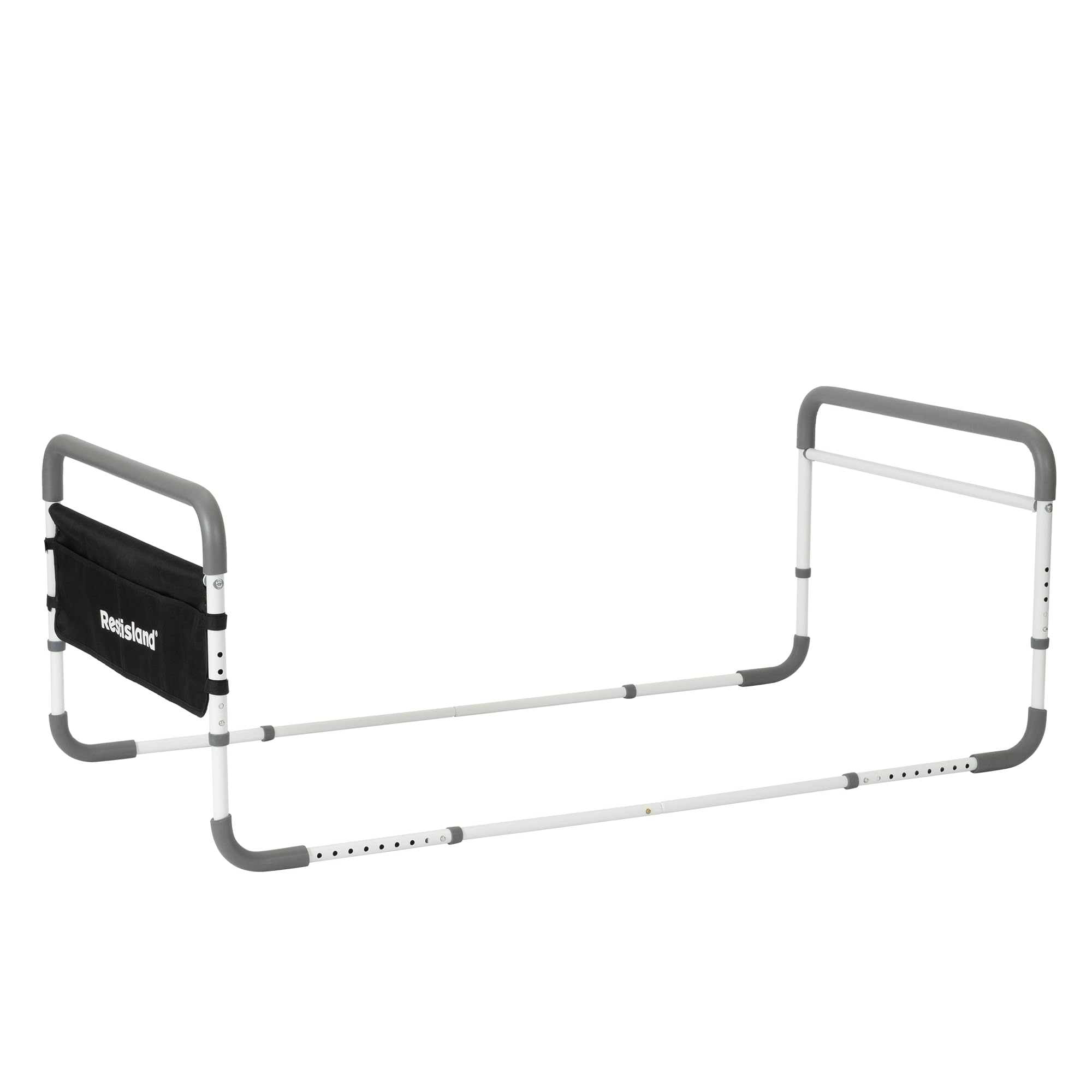 Adjustable Dual Bed Side Hand Rail - Medical Assistive Device for Elderly & Adults - Fits Queen, Full & Twin Beds - Home Safety & Fall Prevention Aid for Seniors - Perfect for Hospital, Nursing Home & Bedroom Use