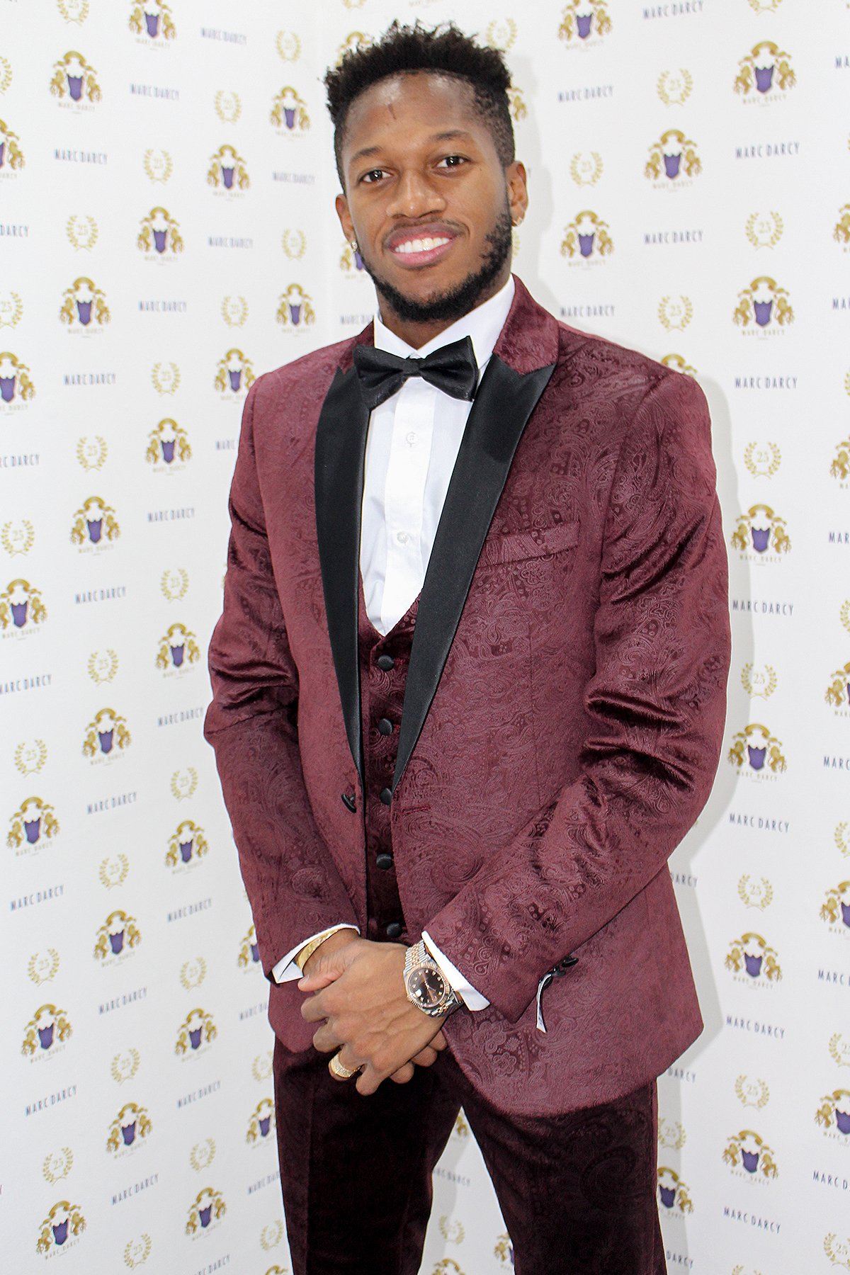 Fred Fenerbahçe Brazil Footballer Simon Wine Velvet Suit - Perfect for Gala Events, Weddings & Formal Occasions