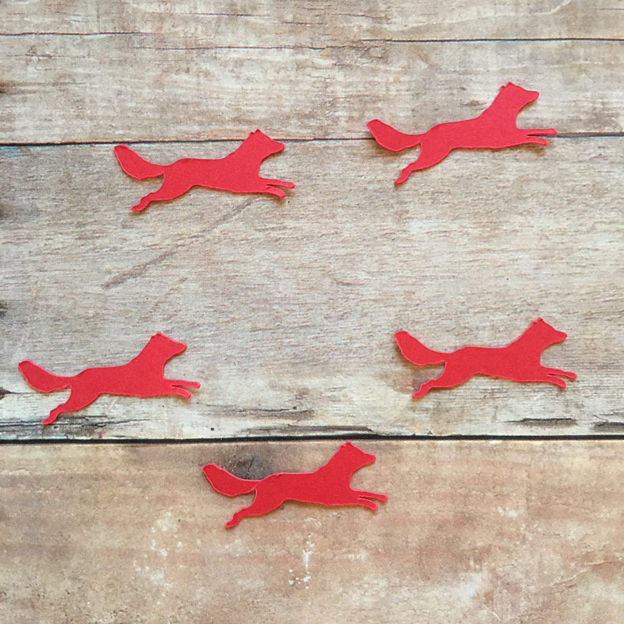 Woodland Fox Confetti Cutouts - Rustic Animal Party Decorations for Table Scatter, Baby Shower & Wedding Centerpieces - Fox-Themed Party Supplies for Forest Birthday Decor