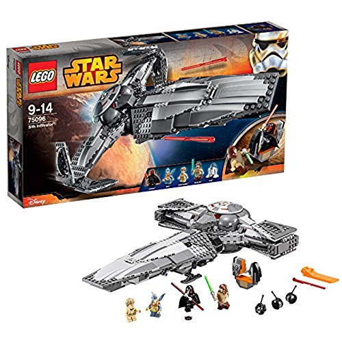 LEGO Star Wars Sith Infiltrator Building Kit 75096 - 1,085 Pieces with Darth Maul & Sith Probe Droid Minifigures - Collectible Model for Display & Play - Perfect Gift for Star Wars Fans & LEGO Enthusiasts