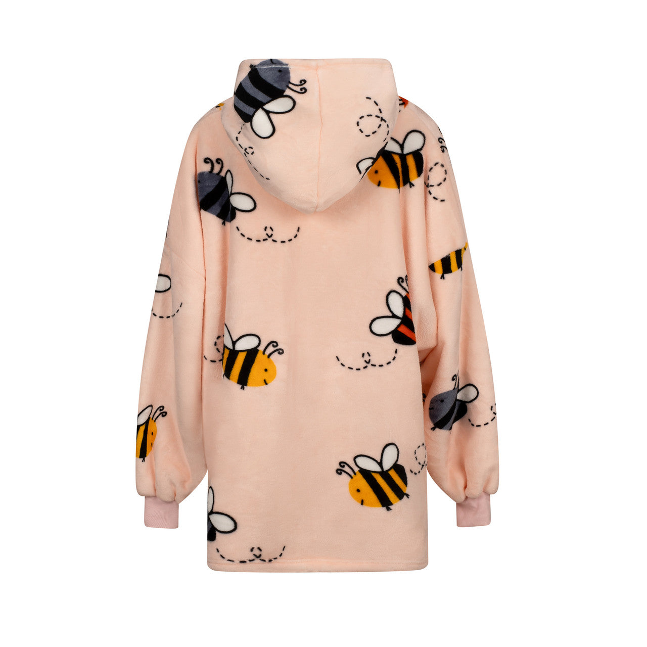 Bumble Bees Oversized Blanket Hoodie - Soft Fleece Wearable Blanket with Pockets for Women & Men | Perfect for Lounging, Netflix Nights & Outdoor Camping