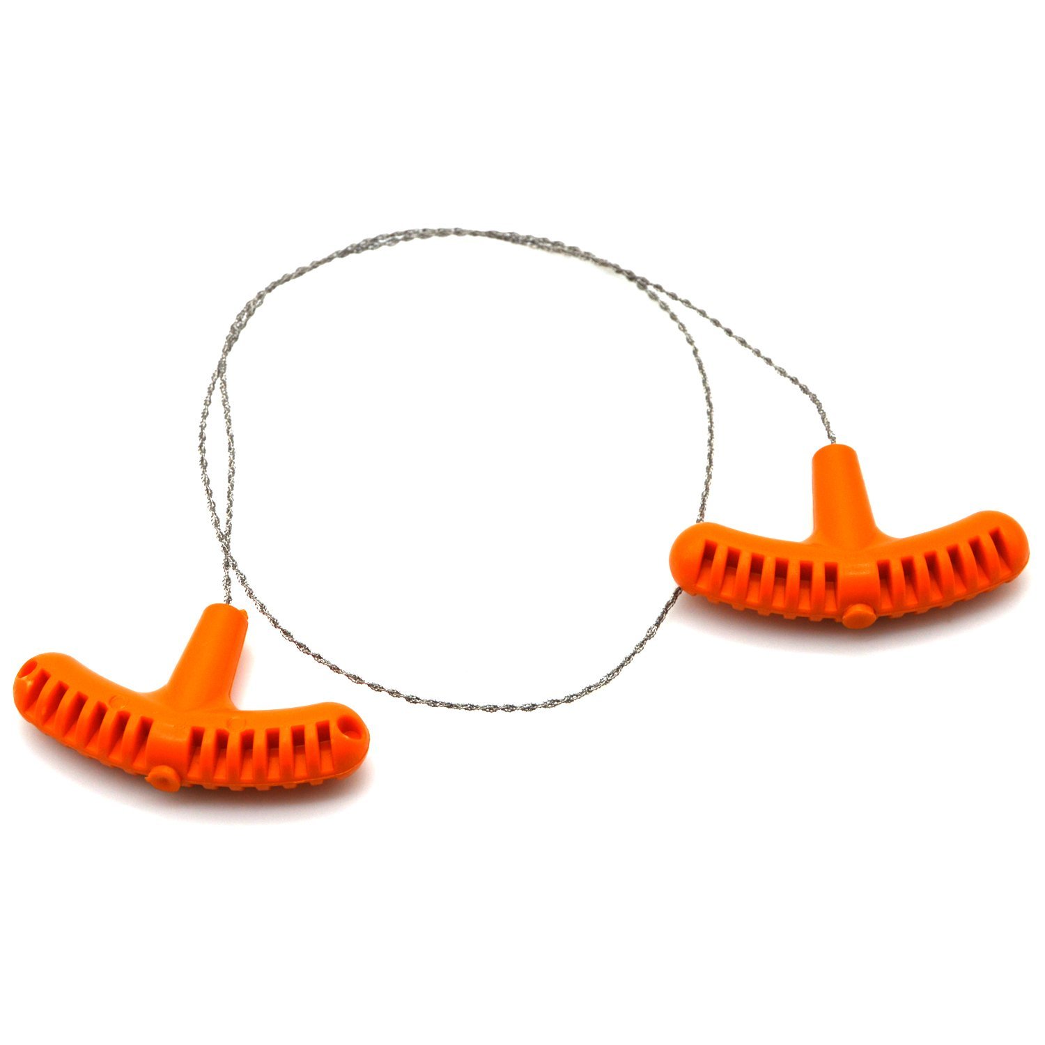 2PCS Survival Chain Saw for Hunting Fishing Camping - Orange Handles