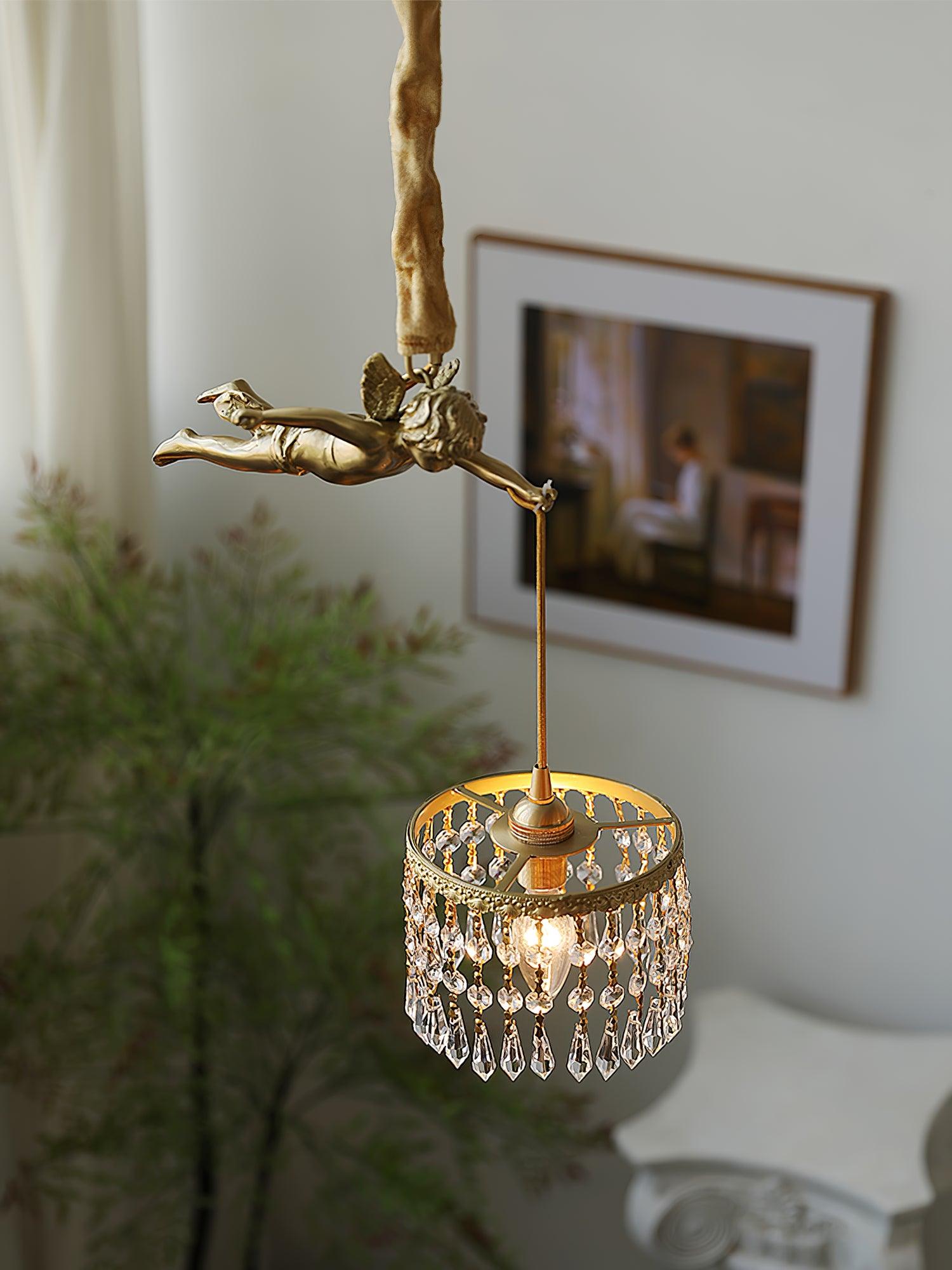 Angel Pendant Light - Elegant Ceiling Chandelier for Bedroom, Dining Room & Living Room Decor - Perfect for Home, Office & Wedding Venue Lighting