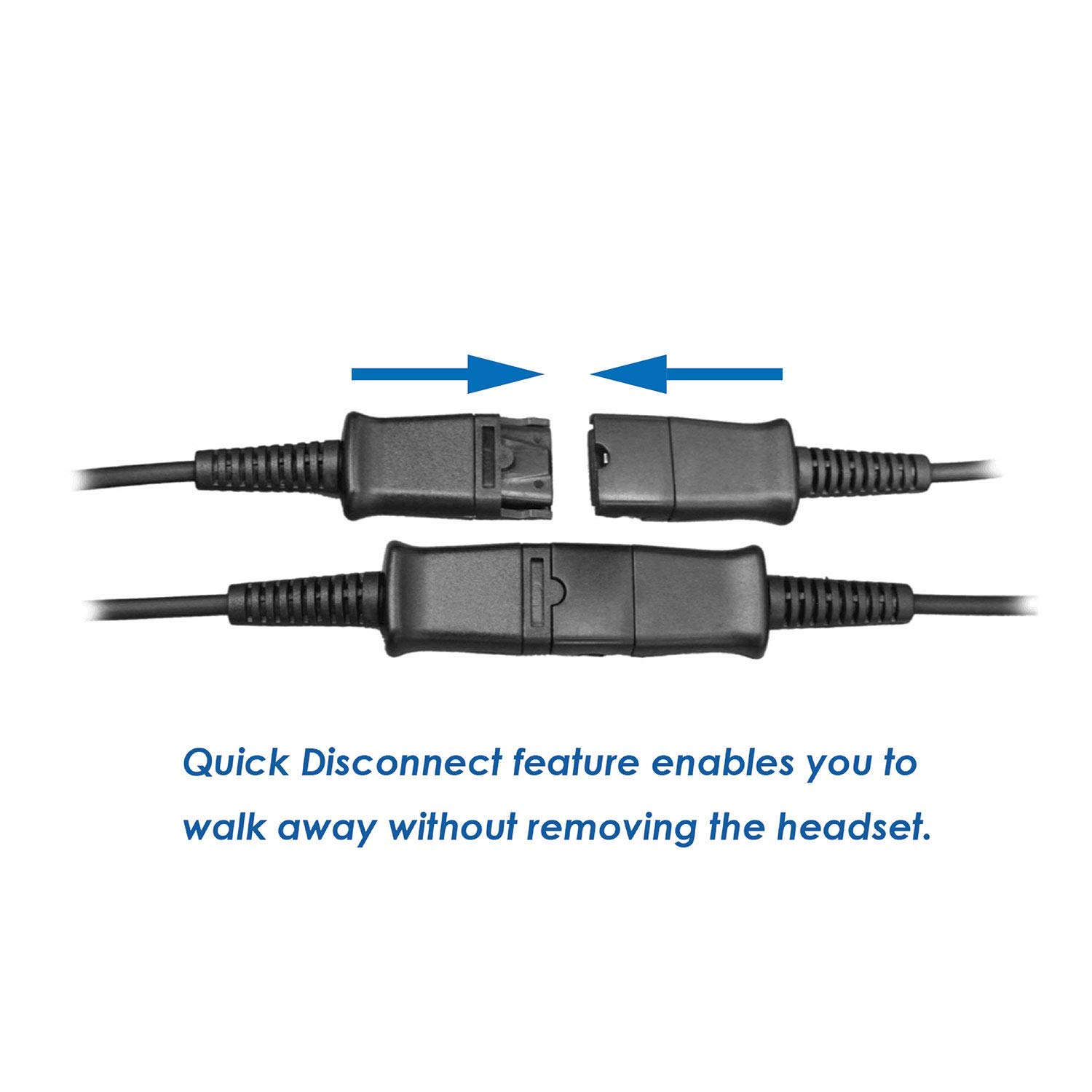 VoiceJoy USB Noise Cancelling Headset with Quick Disconnect, Adjustable Mic & Mute Volume Control - Perfect for Laptop, PC, Skype, Zoom, Webinars, Call Center & Office Use - Ideal for Remote Work, Online Meetings & Professional Calls