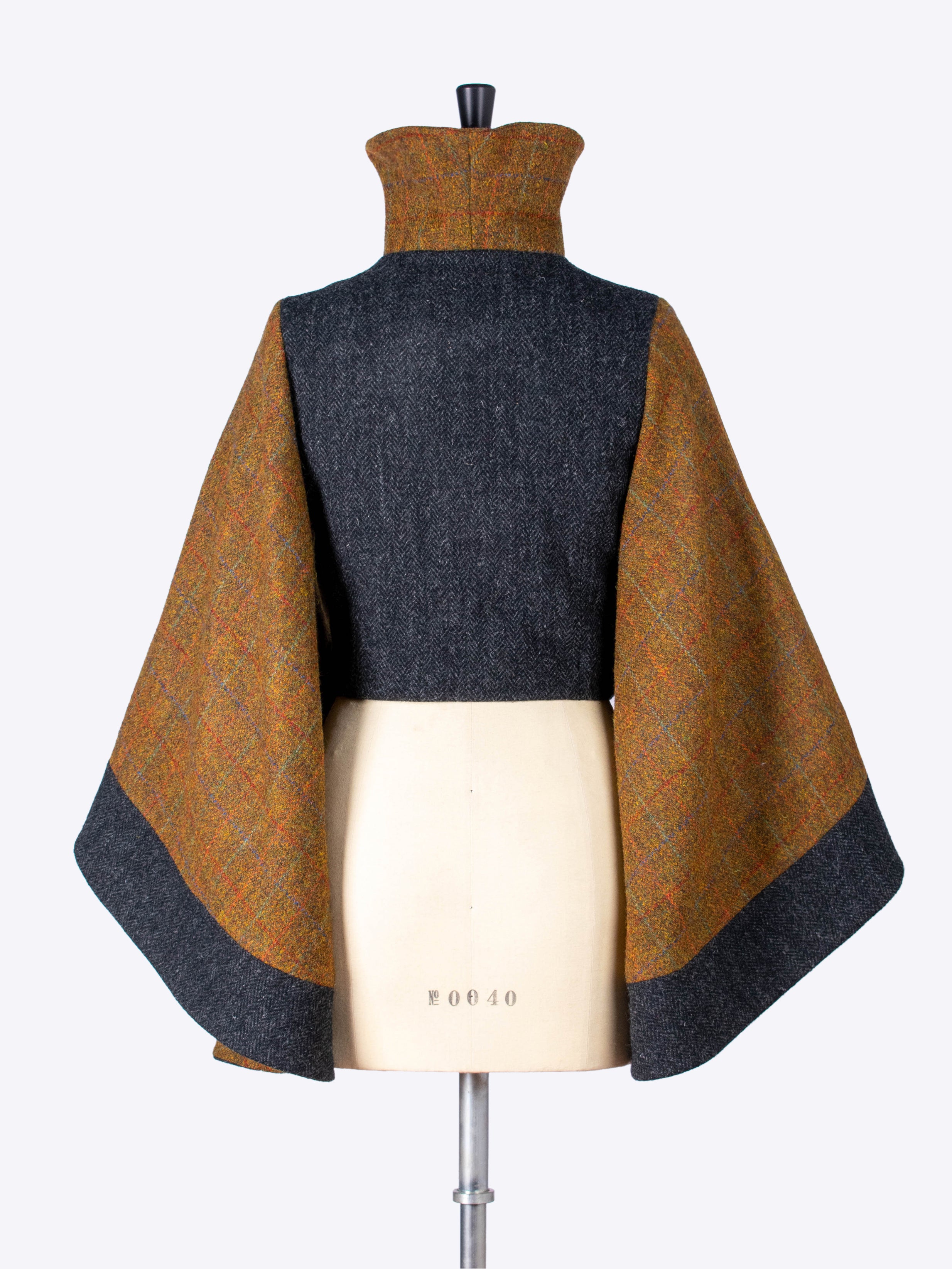 Charcoal & Rust Cape Sleeve Jacket for Women - Stylish Outerwear for Fall & Winter | Perfect for Office, Date Night & Casual Outings