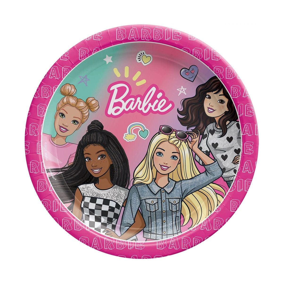 Barbie Dessert Paper Plates - 7 Inch, 8 Count - Birthday Party Supplies, Baby Shower, Kids Celebration - Perfect for Cake, Cupcakes & Snacks