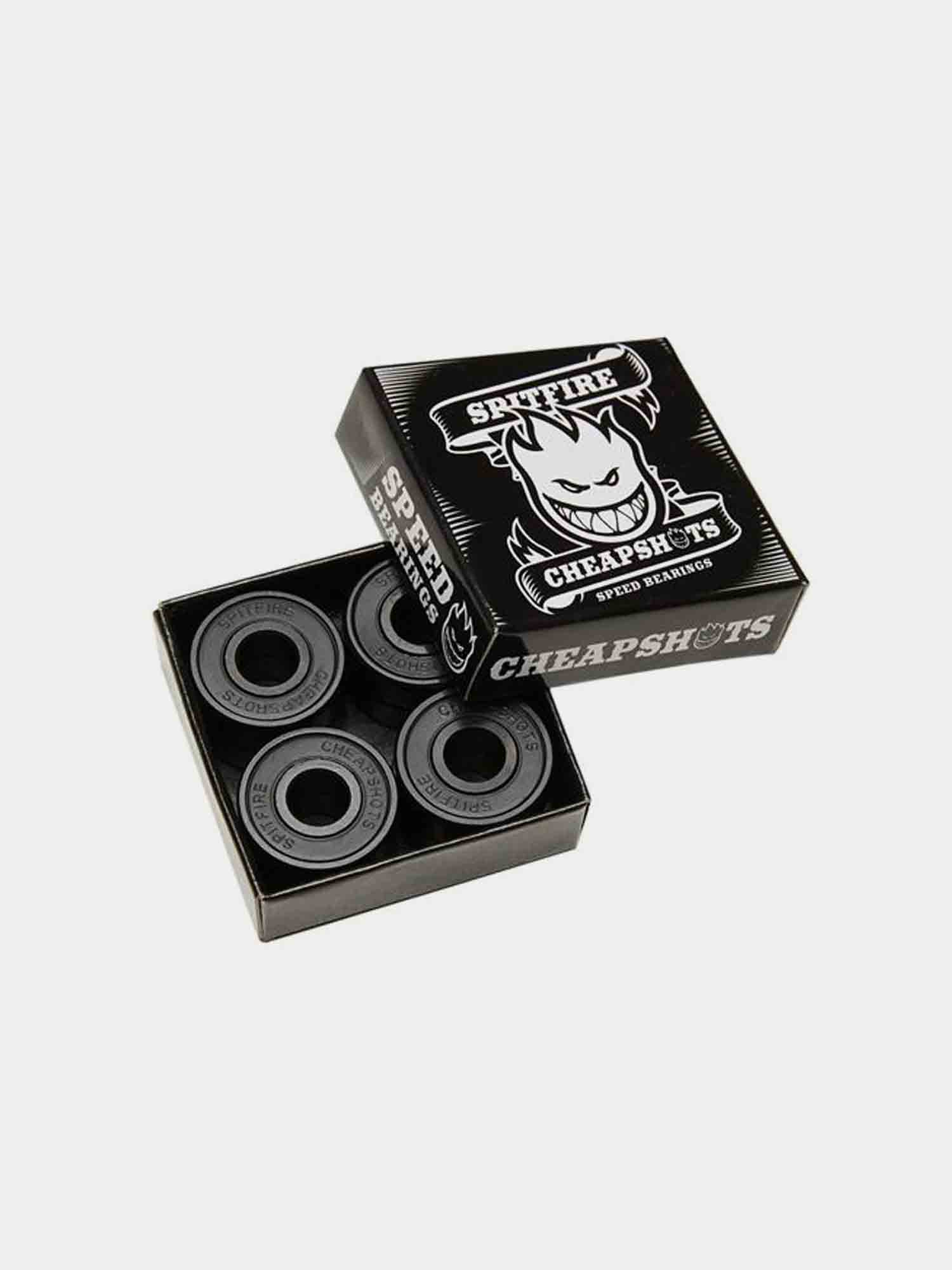 Spitfire Cheapshots Skateboard Bearings - High Performance Abec 7 Rated for Smooth & Fast Rolling - Perfect for Street Skating, Park Riding & Cruising