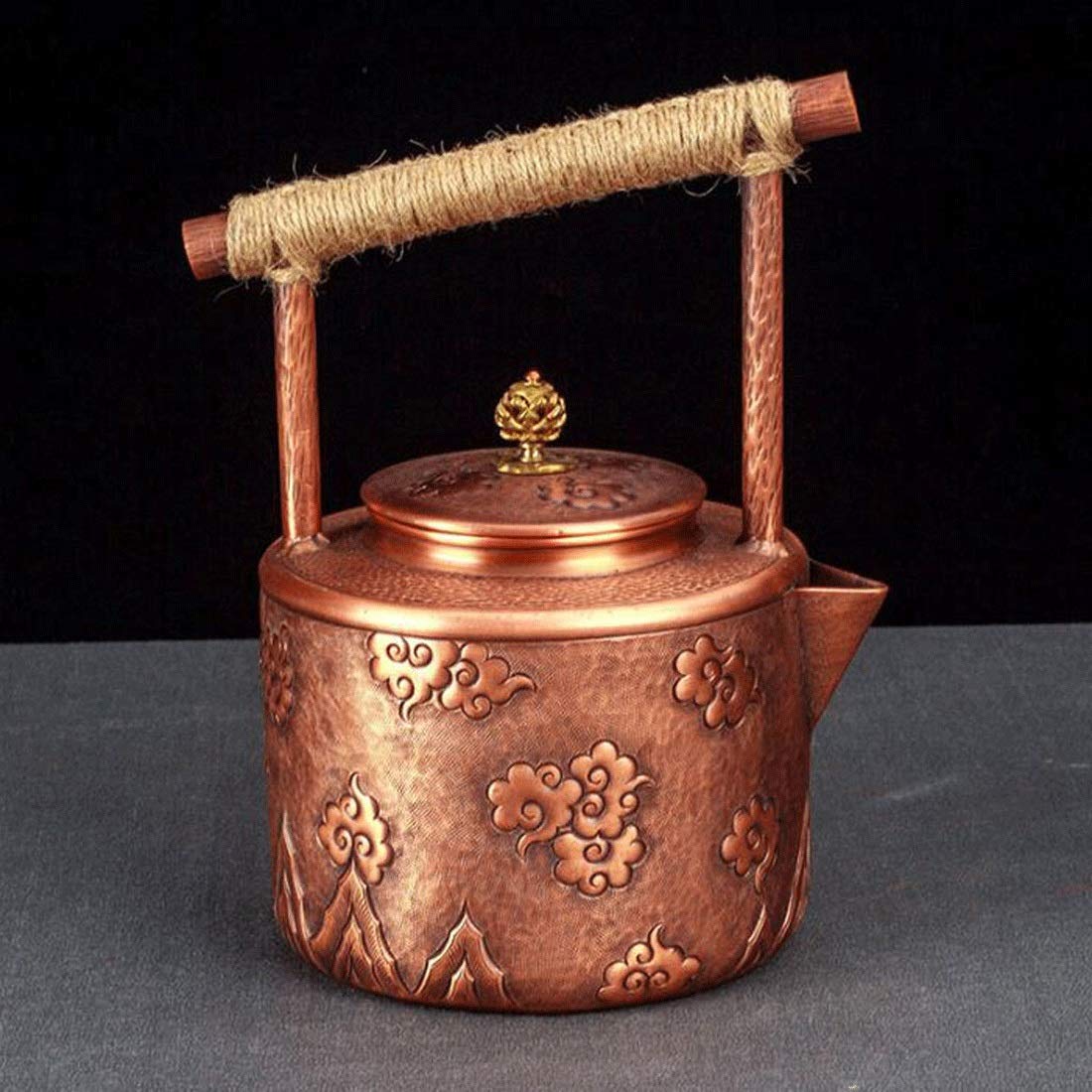 Premium Pure Copper Tea Infuser with Insulated Handle - 2L Vintage Style Loose Leaf Tea Kettle for Home, Office & Parties | Perfect for Tea Ceremonies, Afternoon Tea & Gifts