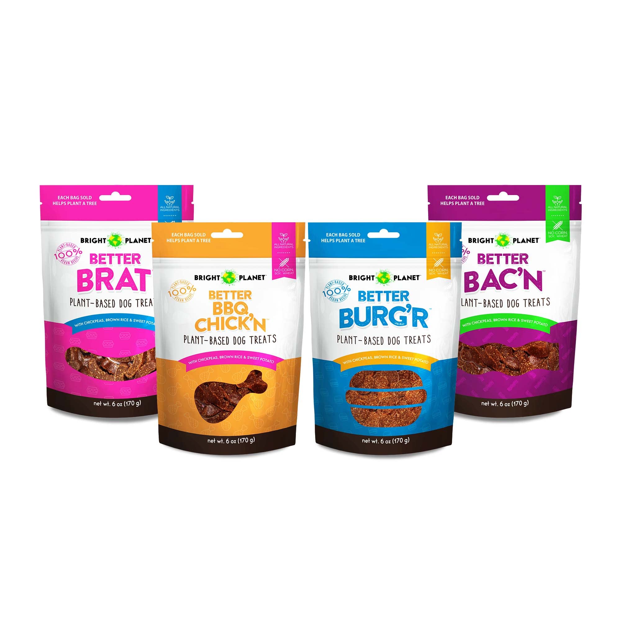 Plant-Based Vegan Dog Treats - 6oz | All-Natural Low-Calorie Soft Veggie Snacks for Dogs | Sustainable Clean Label | Made in USA | Perfect for Training, Rewards & Sensitive Stomachs