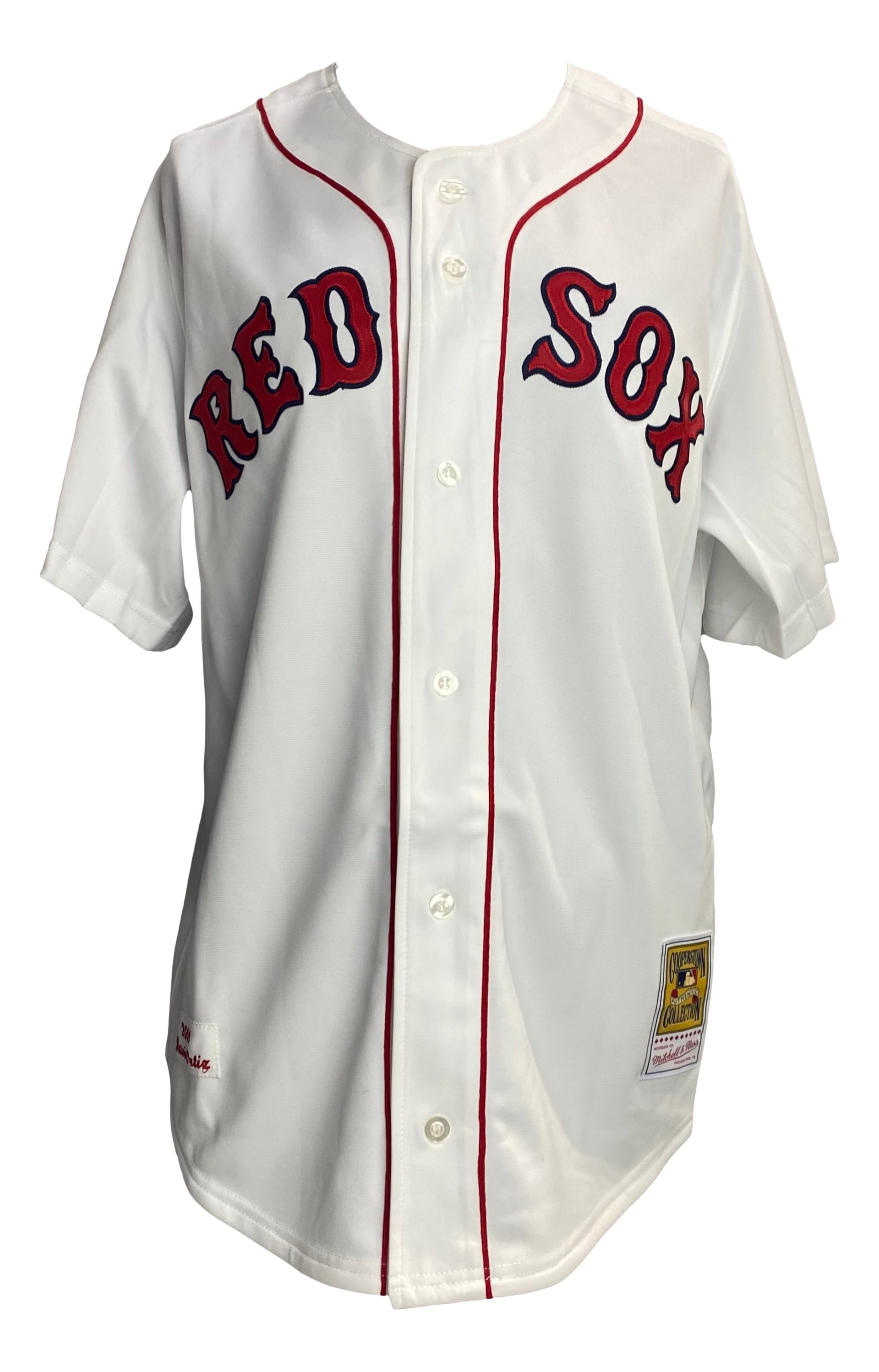 David Ortiz Autographed Boston Red Sox 2004 World Series Mitchell & Ness Baseball Jersey - Authentic BAS ITP Certified - Perfect for Collectors, Sports Memorabilia Displays, and Red Sox Fans