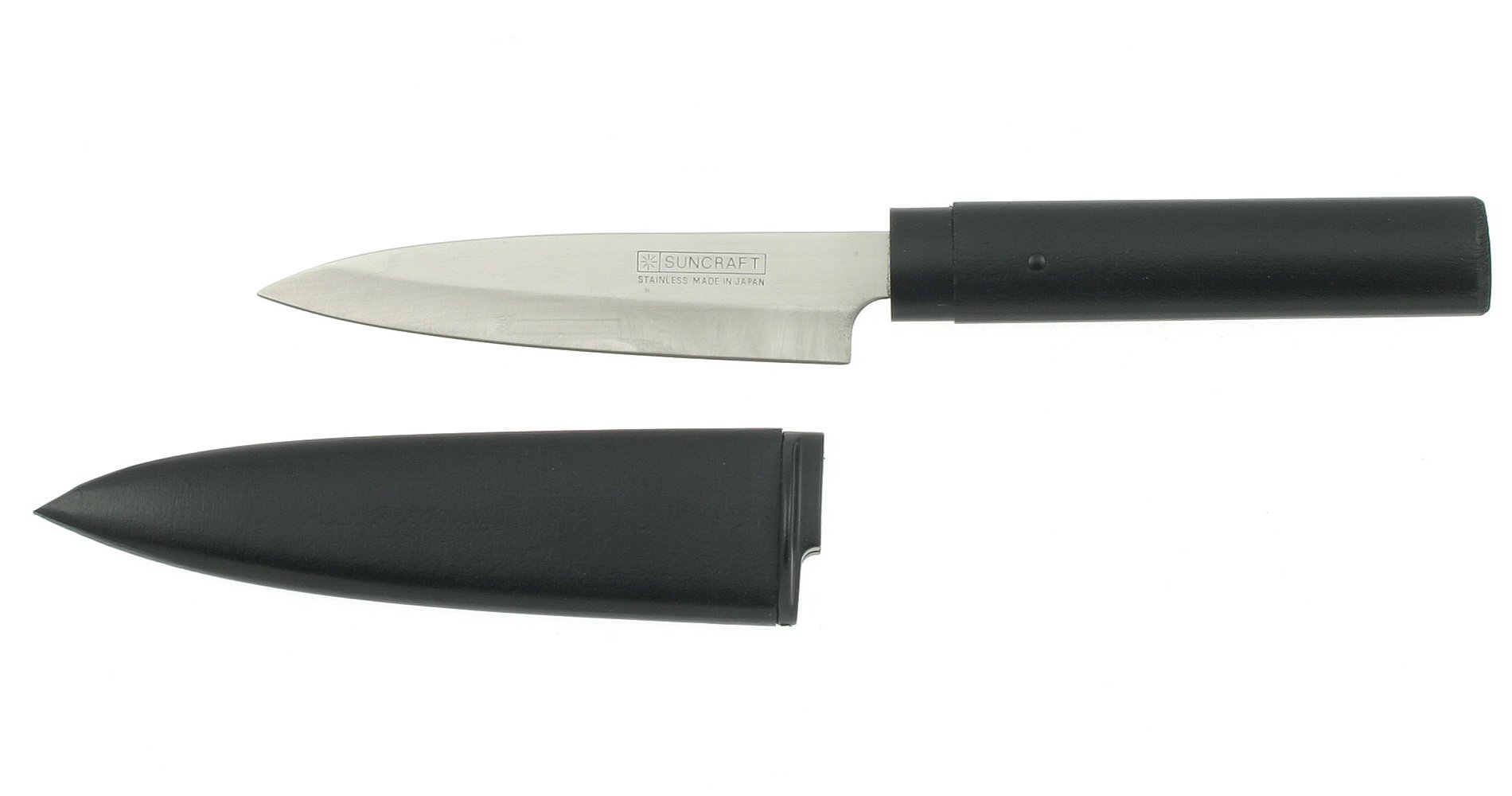 Premium Kotobuki Japanese Fruit Knife with Wooden Sheath - Sharp Stainless Steel Blade for Slicing Apples, Peaches & Pears - Perfect for Camping, Picnics & Kitchen Use