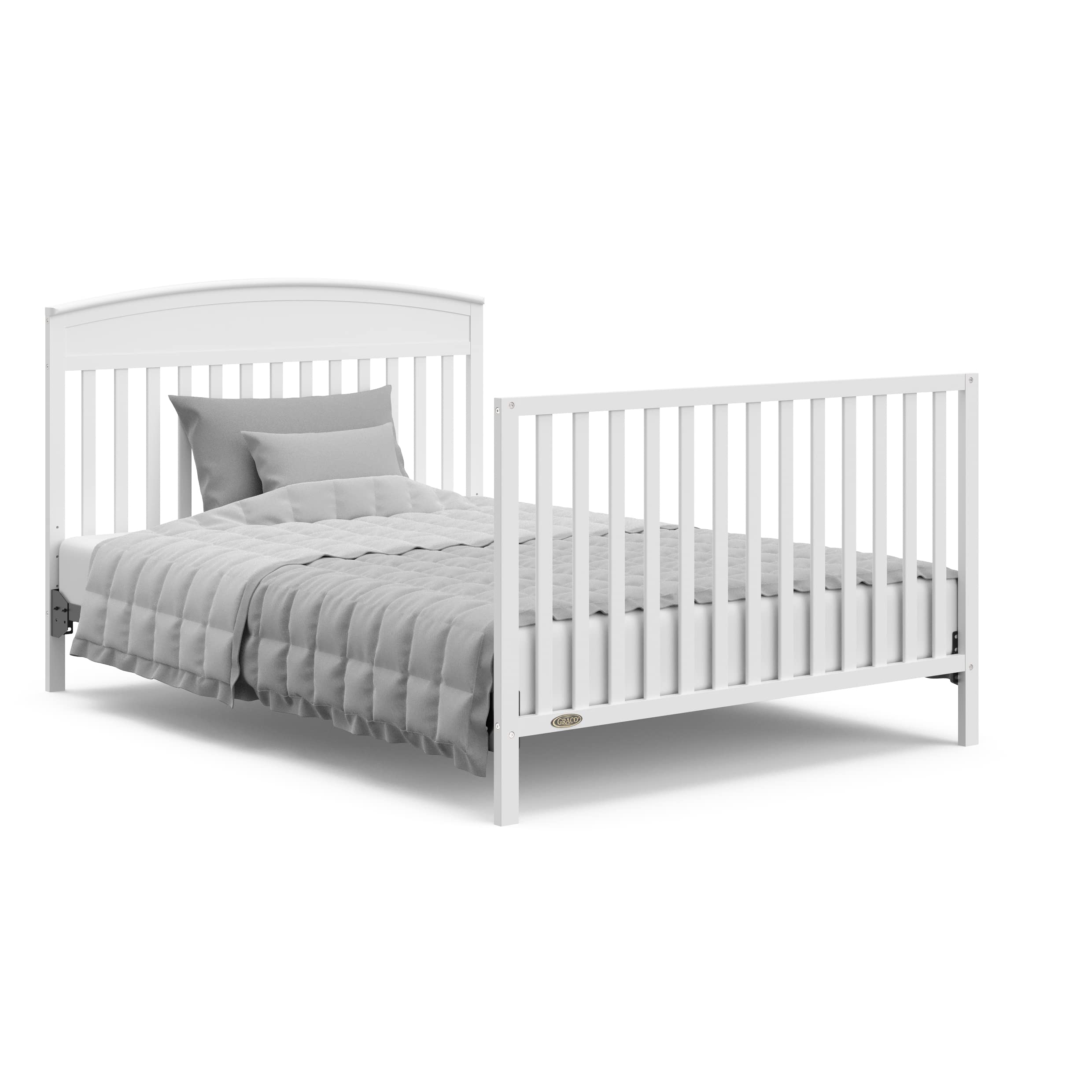 Graco Benton 5-in-1 Convertible Baby Crib to Toddler Bed - GREENGUARD Gold Certified White Nursery Furniture | Converts to Daybed & Full-Size Bed | Fits Standard Crib Mattress | Perfect for Nursery, Kids Room & Guest Bedroom