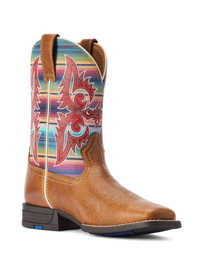 Ariat Kids Lonestar Western Boots for Boys & Girls - Ridge Tan - Durable & Comfortable Western Boots for Riding, Rodeo & Outdoor Activities