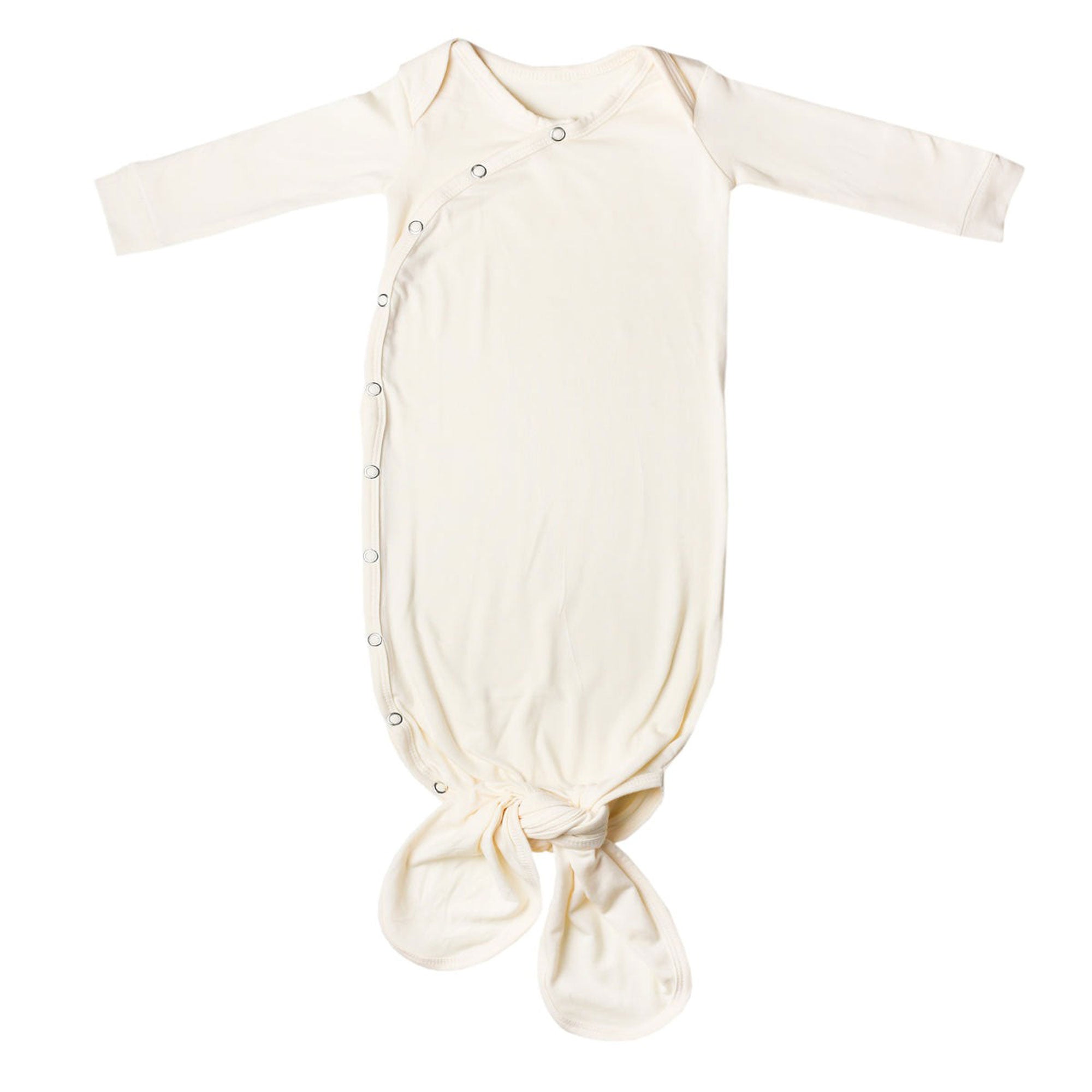 Soft Newborn Knotted Gown - Organic Cotton Baby Sleepwear for Boys & Girls - Perfect for Hospital, Photo Shoots & First Outfits