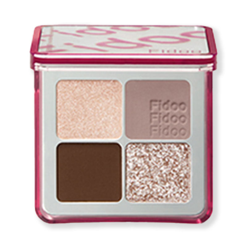 Fidoo Enigma Quartet Eyeshadow Palette - 4 Highly Pigmented Matte & Shimmer Shades for Stunning Eye Makeup - Perfect for Daytime, Evening & Special Occasions