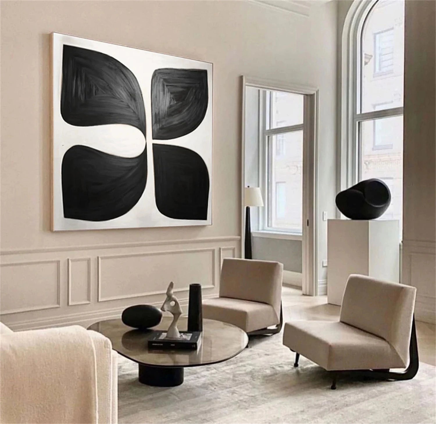 Abstract Tranquility Wall Art Print #WS224 - Modern Home Decor for Living Room, Bedroom & Office - Calming Abstract Painting for Meditation Spaces & Zen Interiors