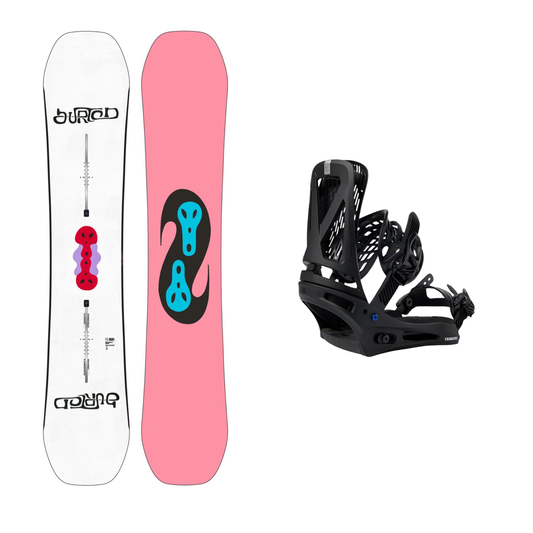 Burton Free Thinker Snowboard with Burton Genesis Binding 2025 - All-Mountain Freestyle Snowboard for Men & Women | Perfect for Powder, Park & Backcountry Riding