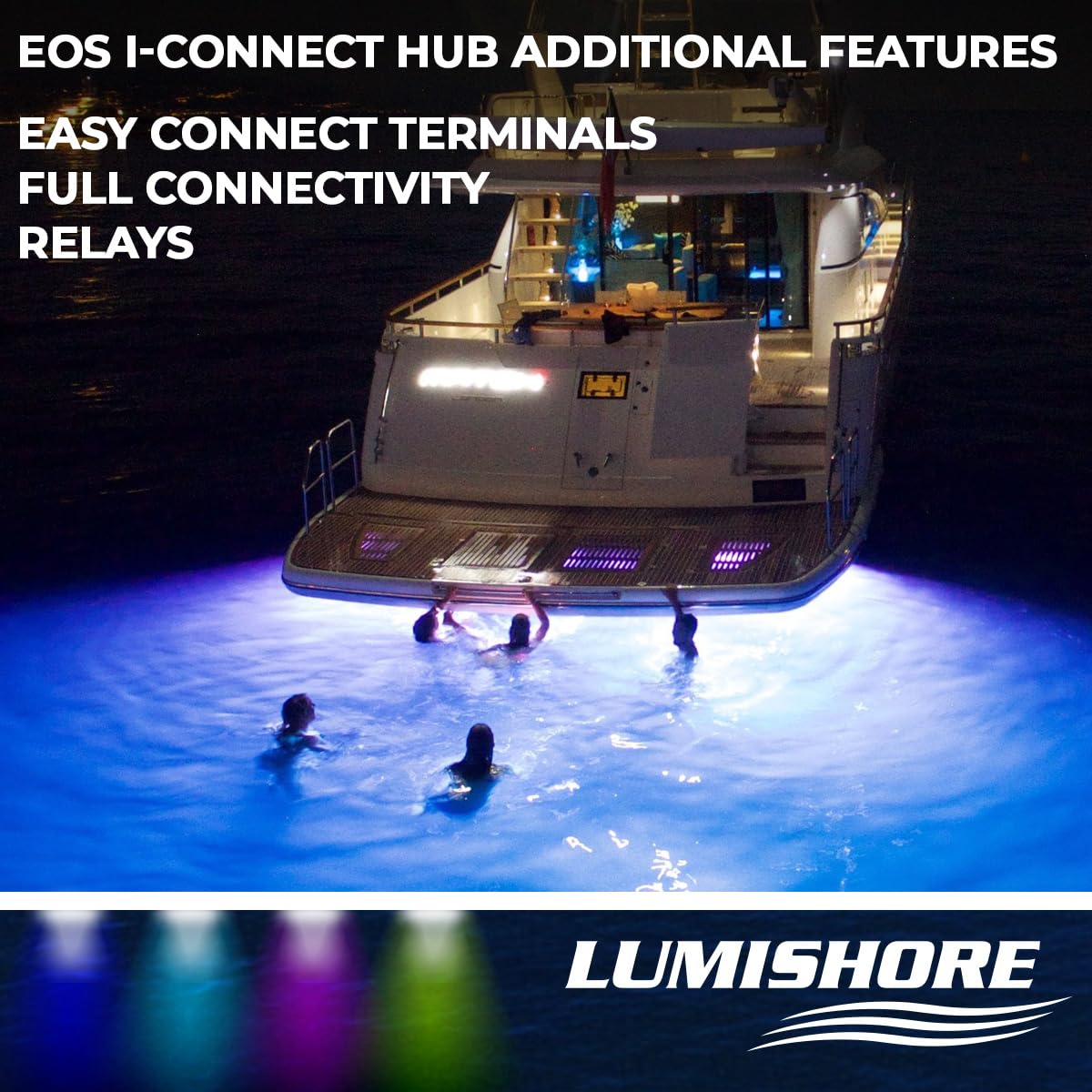 Lumishore EOS i-Connect Hub for SMX154 & TIX404 Underwater Boat Lights (60-0321) - Perfect for Marine Lighting Control on Yachts and Boats