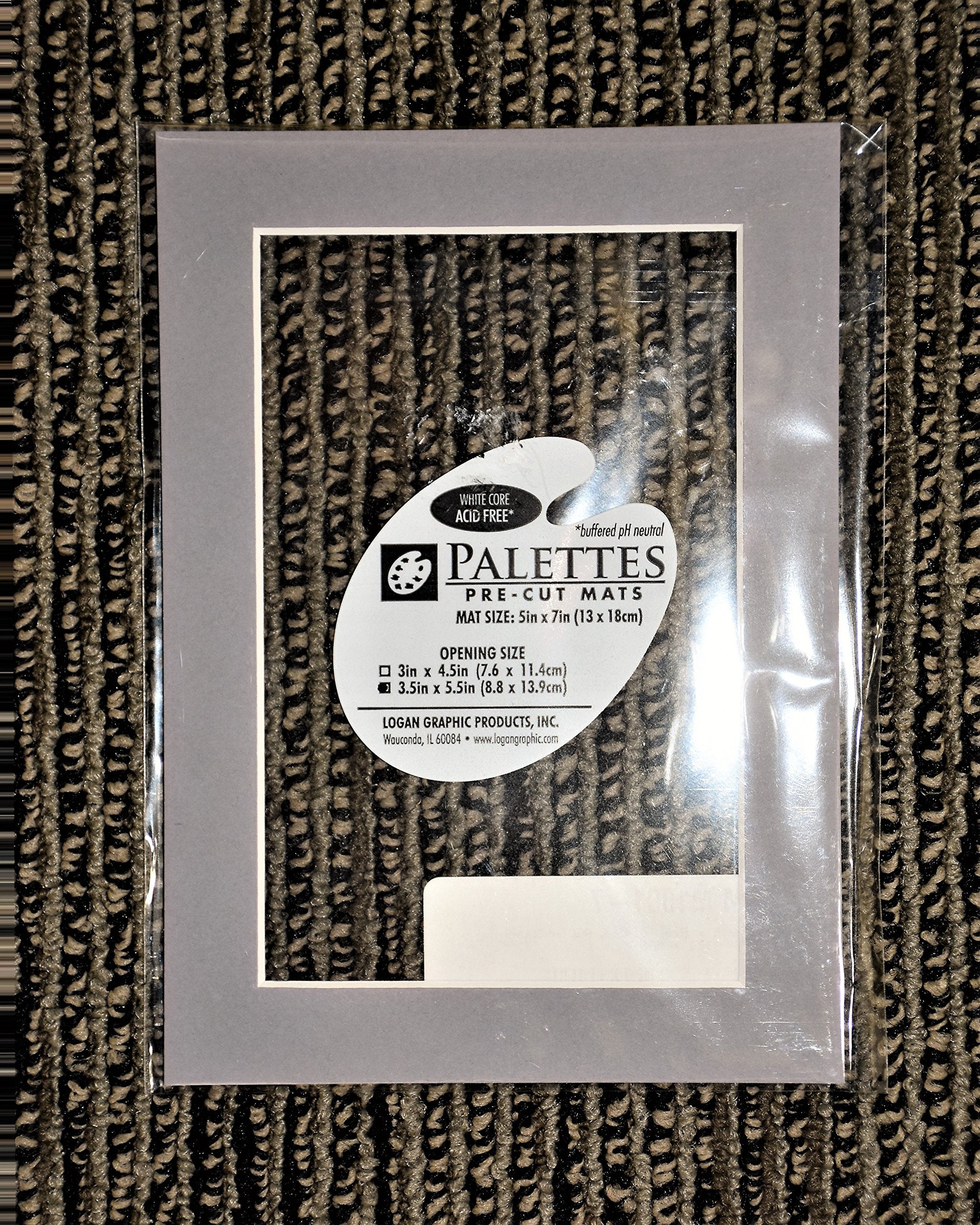 5x7 Seashell White Logan Pre-Cut Mat - Perfect for Framing Photos, Artwork, and DIY Scrapbooking Projects