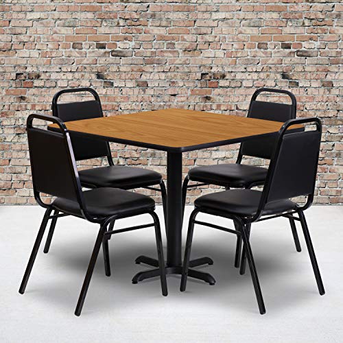 Natural Top/Black Vinyl Seat