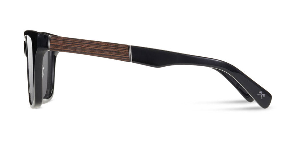 Shwood Canby XL Acetate Sunglasses - Black/Ebony Frame with Grey Polarized Lenses for UV Protection | Stylish & Durable for Outdoor Activities, Driving, Beach & Travel